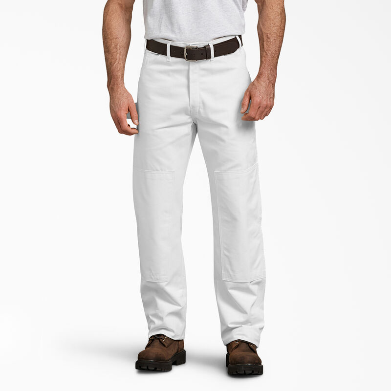 Dickies Relaxed Fit Double Knee Carpenter Painter's Pants White ID-9Dq5zNq6