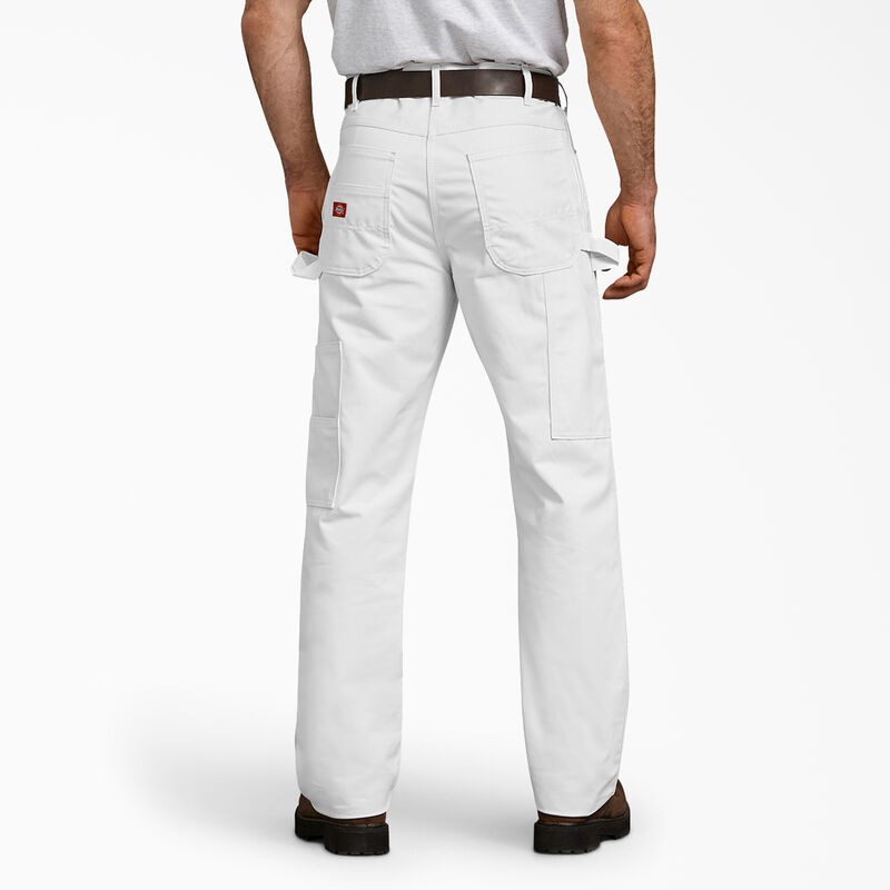 Dickies Relaxed Fit Double Knee Carpenter Painter's Pants White ID-9Dq5zNq6