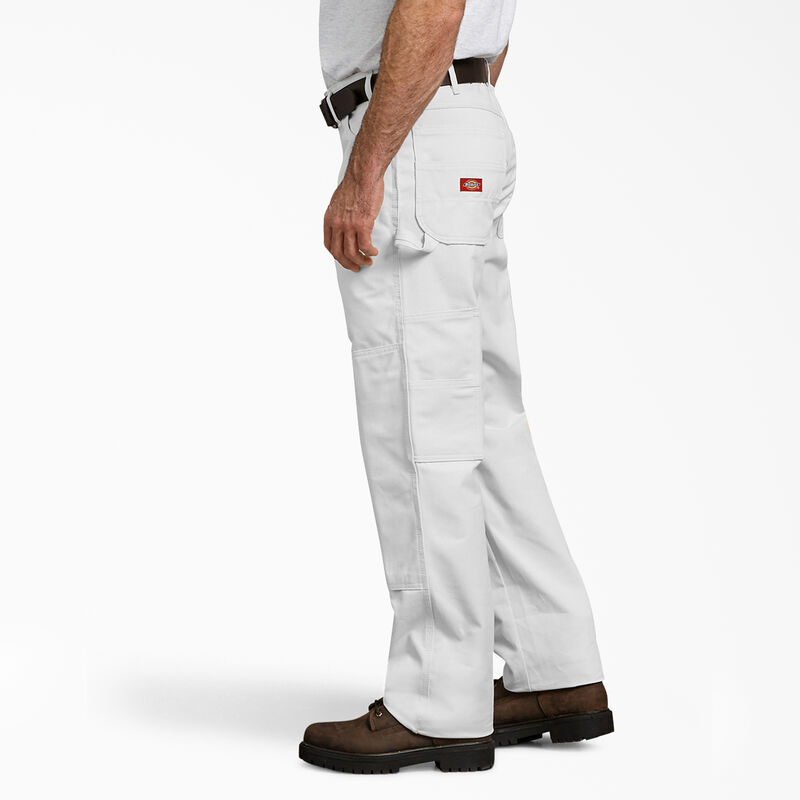 Dickies Relaxed Fit Double Knee Carpenter Painter's Pants White ID-9Dq5zNq6