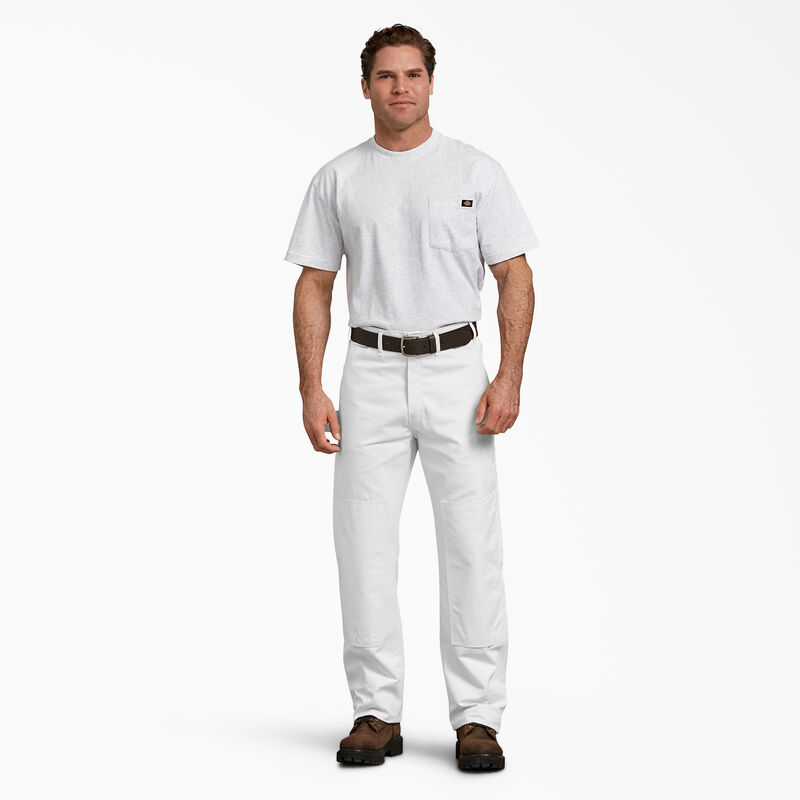 Dickies Relaxed Fit Double Knee Carpenter Painter's Pants White ID-9Dq5zNq6