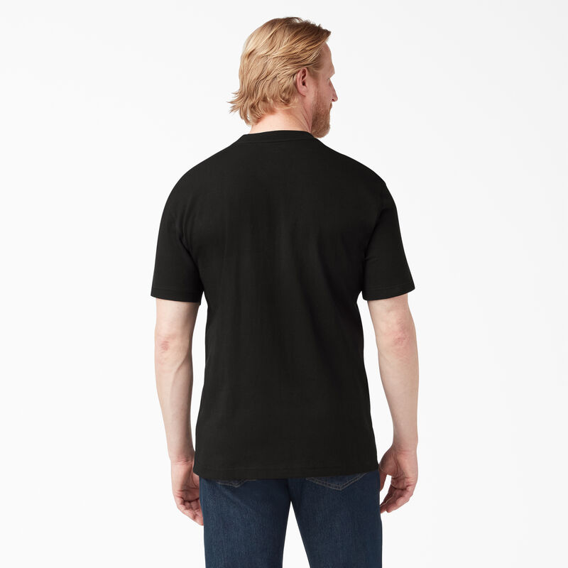 Dickies Heavyweight Short Sleeve Henley T-Shirt Black ID-9PMSrR9J