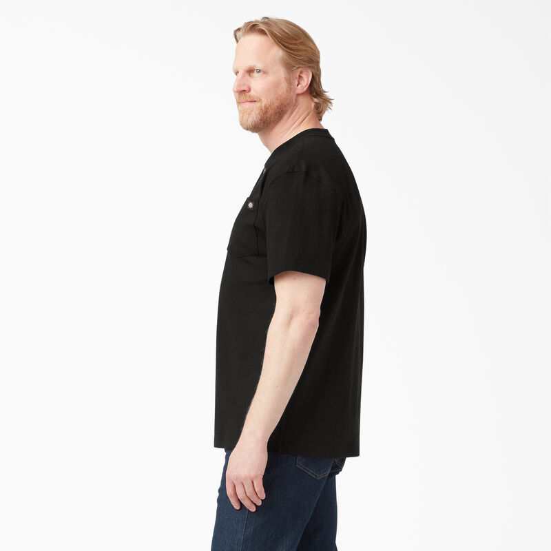Dickies Heavyweight Short Sleeve Henley T-Shirt Black ID-9PMSrR9J