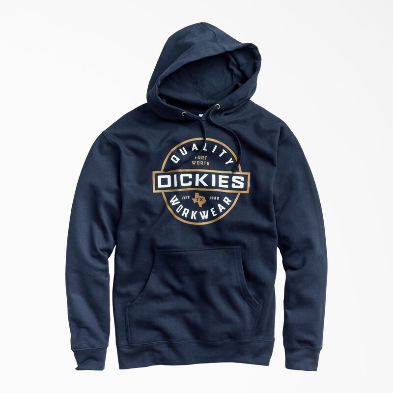 Dickies Fleece Quality Workwear Graphic Hoodie Dark Navy ID-9btFvJSb