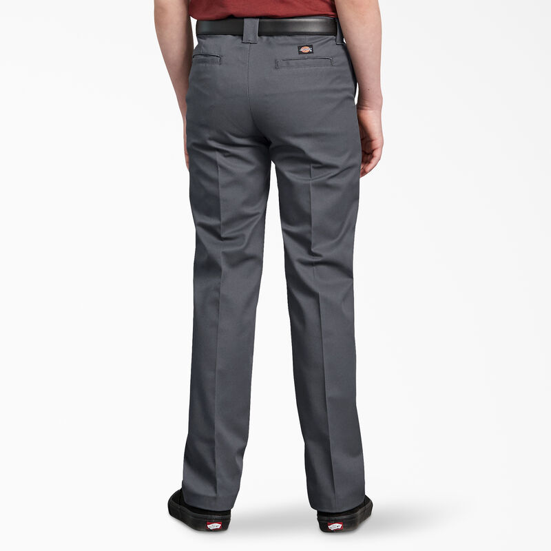 Dickies Boys' Slim Fit Pants, 4-20 Charcoal Gray ID-9ihj6EIC