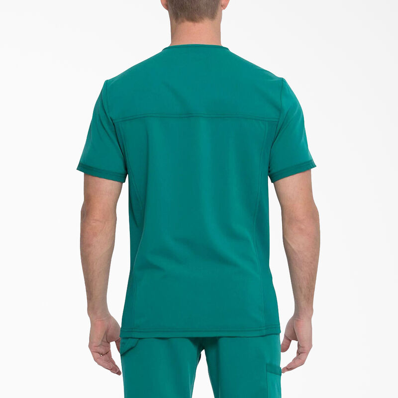 Dickies Men's Balance V-Neck Scrub Top Hunter Green ID-9kxZX7MK