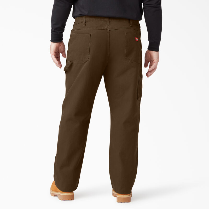 Dickies Relaxed Fit Heavyweight Duck Carpenter Pants Rinsed Timber Brown ID-9ojPefbD