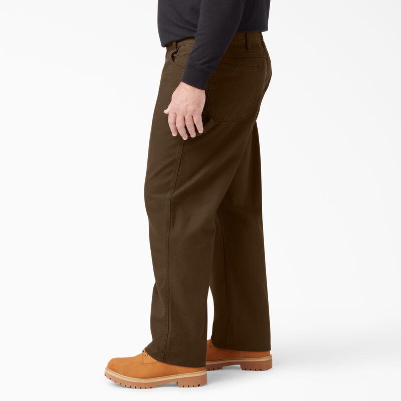 Dickies Relaxed Fit Heavyweight Duck Carpenter Pants Rinsed Timber Brown ID-9ojPefbD
