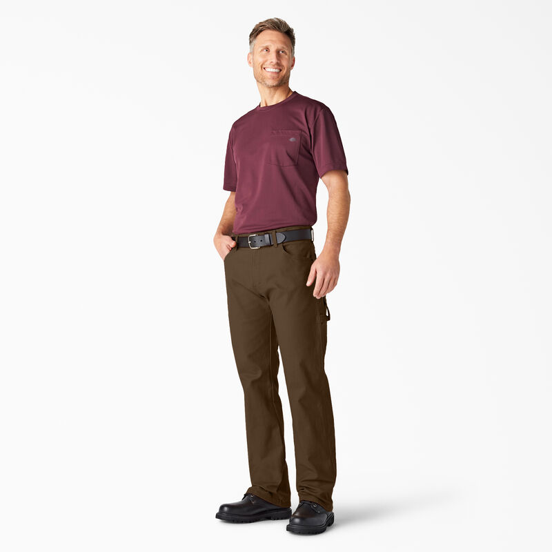 Dickies Relaxed Fit Heavyweight Duck Carpenter Pants Rinsed Timber Brown ID-9ojPefbD