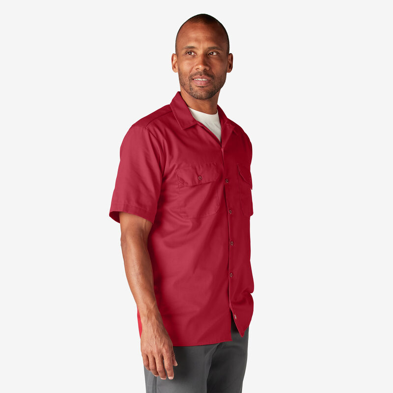 Dickies Short Sleeve Work Shirt English Red ID-9z55WEJU