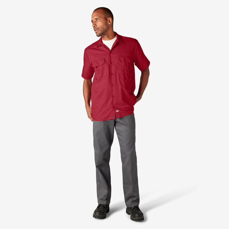 Dickies Short Sleeve Work Shirt English Red ID-9z55WEJU
