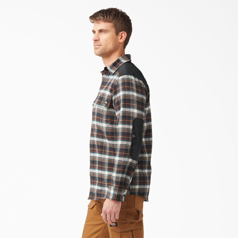 Dickies Heavyweight Brawny Flannel Shirt Chocolate Brown Plaid ID-A330RnuC