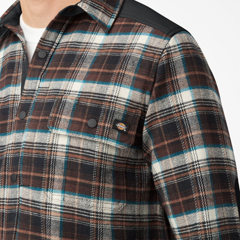Dickies Heavyweight Brawny Flannel Shirt Chocolate Brown Plaid ID-A330RnuC