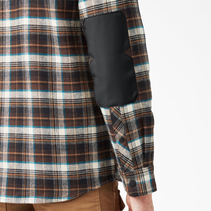 Dickies Heavyweight Brawny Flannel Shirt Chocolate Brown Plaid ID-A330RnuC