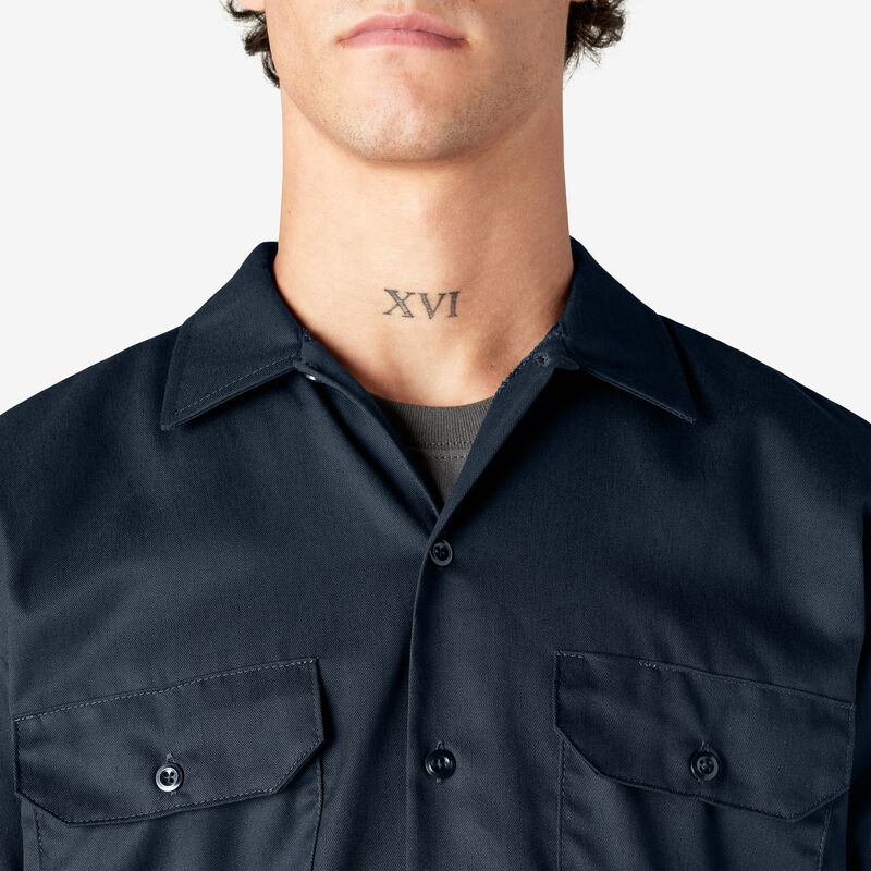 Dickies Short Sleeve Work Shirt Dark Navy ID-A8RfZoMt