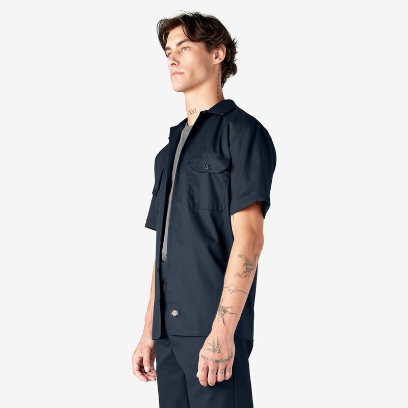 Dickies Short Sleeve Work Shirt Dark Navy ID-A8RfZoMt