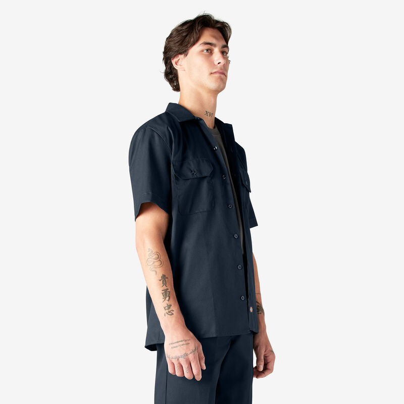 Dickies Short Sleeve Work Shirt Dark Navy ID-A8RfZoMt