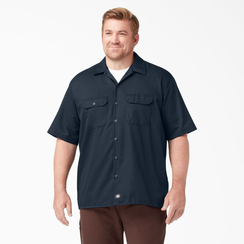 Dickies Short Sleeve Work Shirt Dark Navy ID-A8RfZoMt