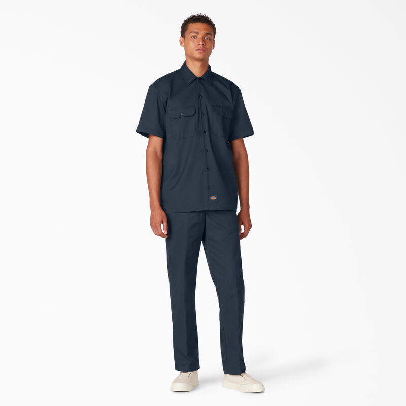 Dickies Short Sleeve Work Shirt Dark Navy ID-A8RfZoMt