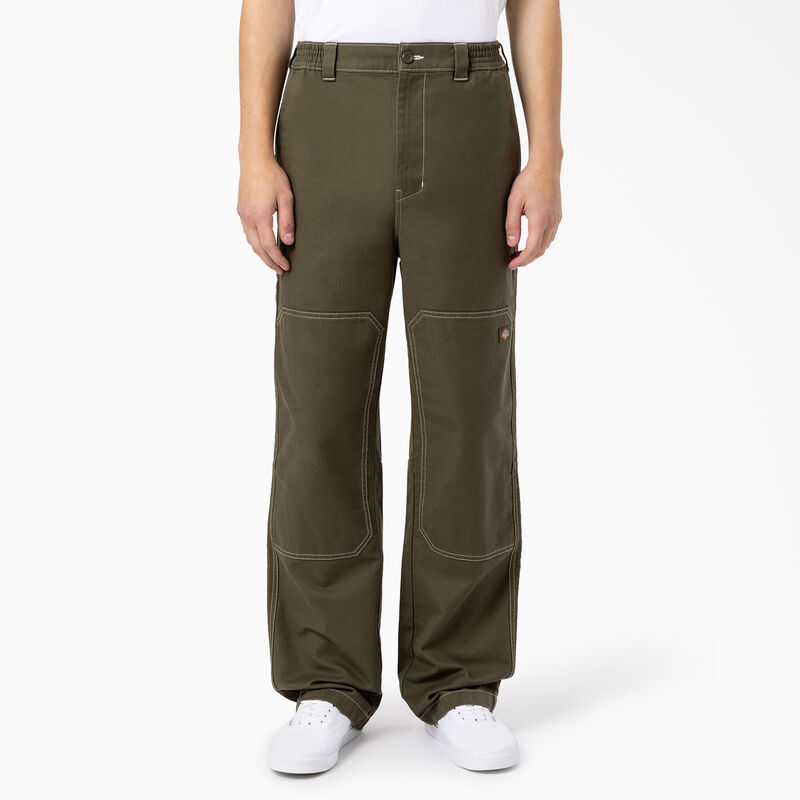 Dickies Florala Relaxed Fit Double Knee Pants Military Green ID-AKIGDiMV