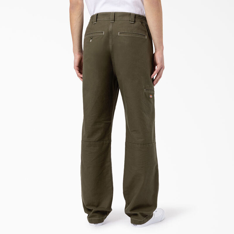 Dickies Florala Relaxed Fit Double Knee Pants Military Green ID-AKIGDiMV