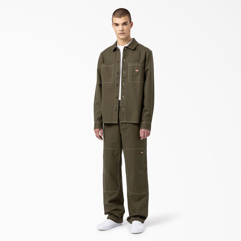 Dickies Florala Relaxed Fit Double Knee Pants Military Green ID-AKIGDiMV