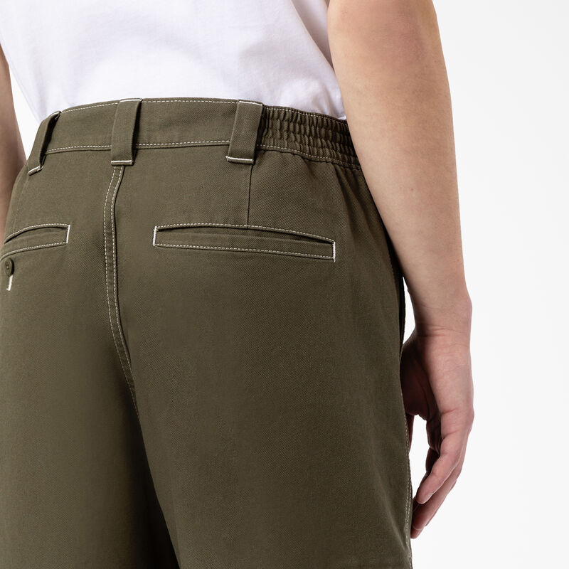 Dickies Florala Relaxed Fit Double Knee Pants Military Green ID-AKIGDiMV