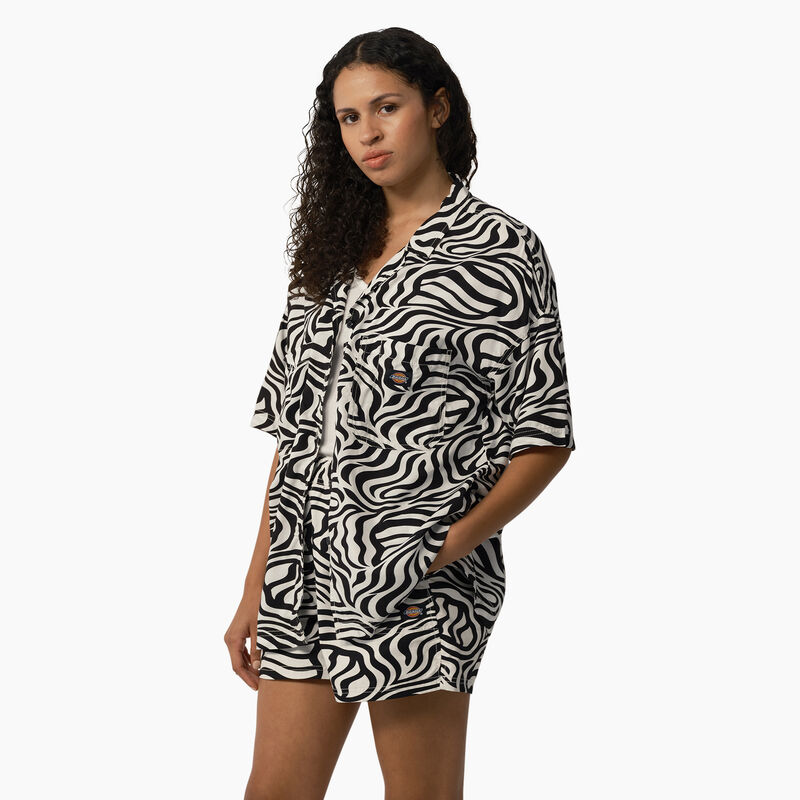 Dickies Zebra Print Work Shirt Black/White ID-ALpT7uAv