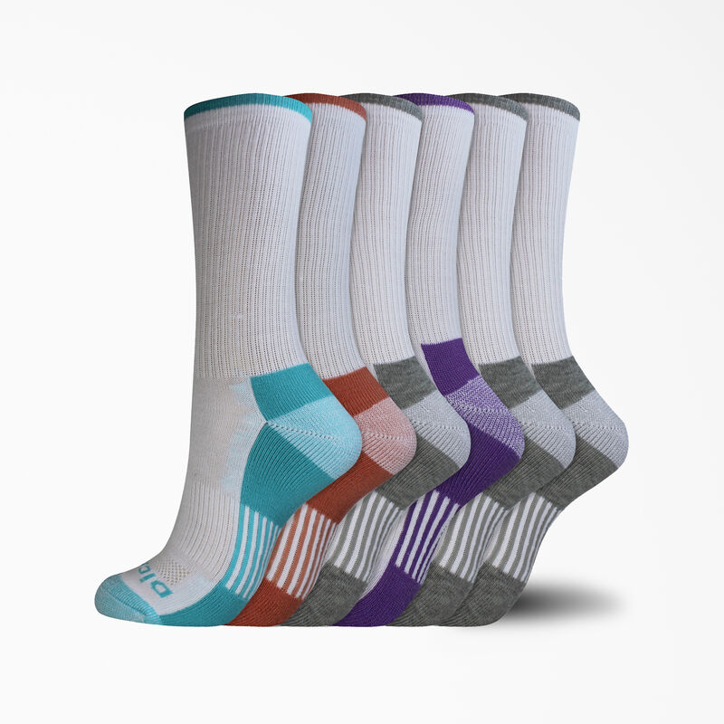 Dickies Moisture Control Crew Socks, Size 6-9, 6-Pack White ID-AkWGX8ZU