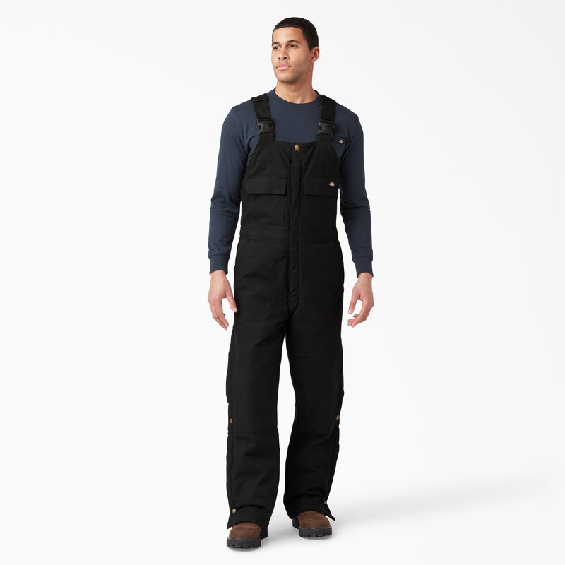 Dickies Sanded Duck Insulated Bib Overalls Black ID-AlELaY4B