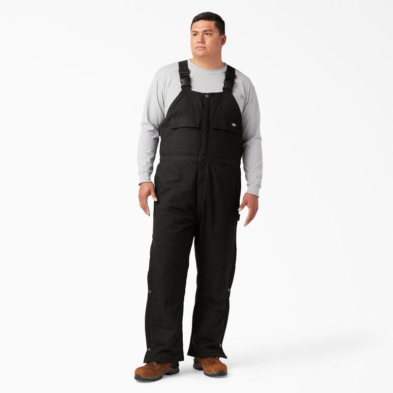 Dickies Sanded Duck Insulated Bib Overalls Black ID-AlELaY4B