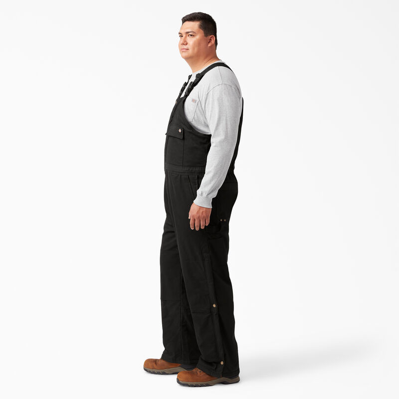 Dickies Sanded Duck Insulated Bib Overalls Black ID-AlELaY4B