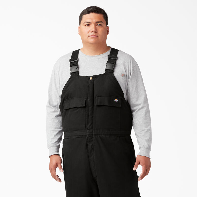 Dickies Sanded Duck Insulated Bib Overalls Black ID-AlELaY4B