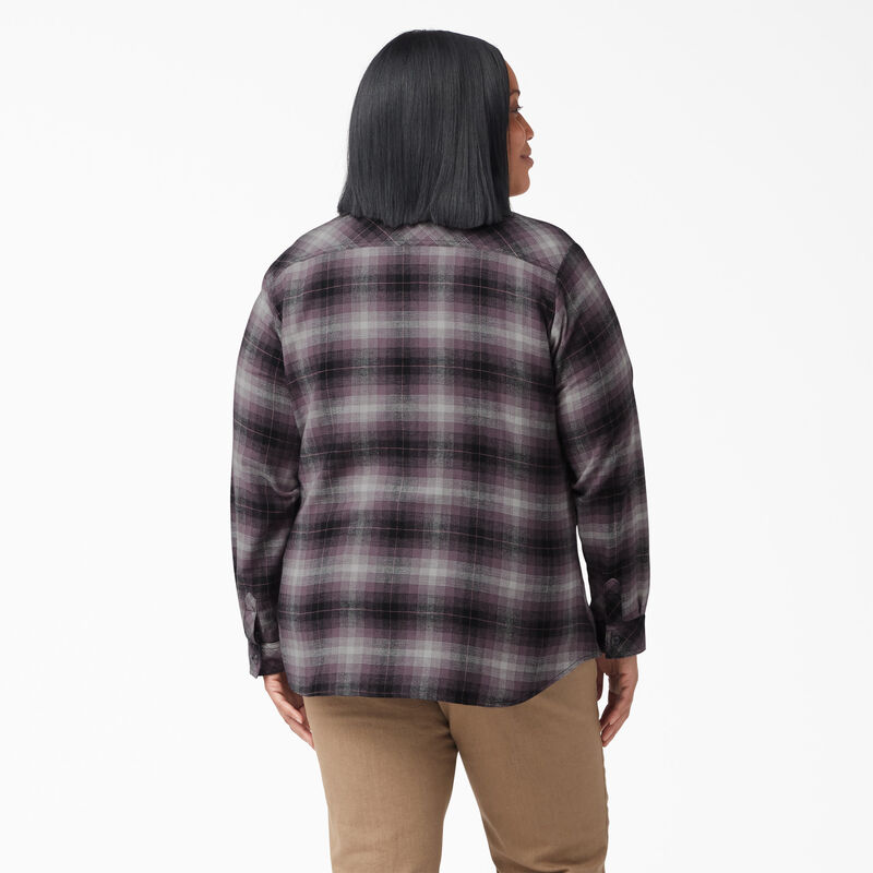 Dickies Plus Long Sleeve Plaid Flannel Shirt Dusty Purple Highland Plaid ID-AlhJRdRz
