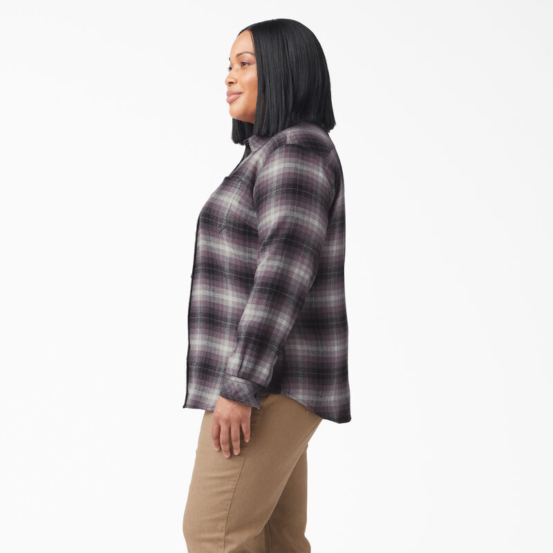 Dickies Plus Long Sleeve Plaid Flannel Shirt Dusty Purple Highland Plaid ID-AlhJRdRz