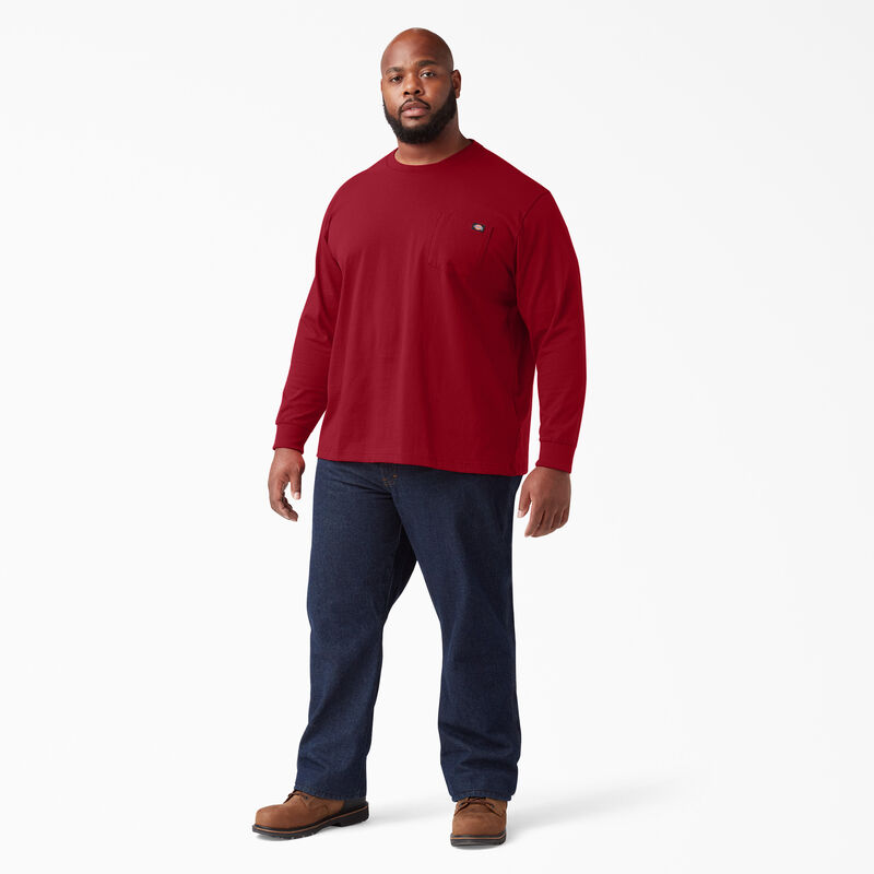 Dickies Heavyweight Long Sleeve Pocket T-Shirt English Red ID-AvBurkzT