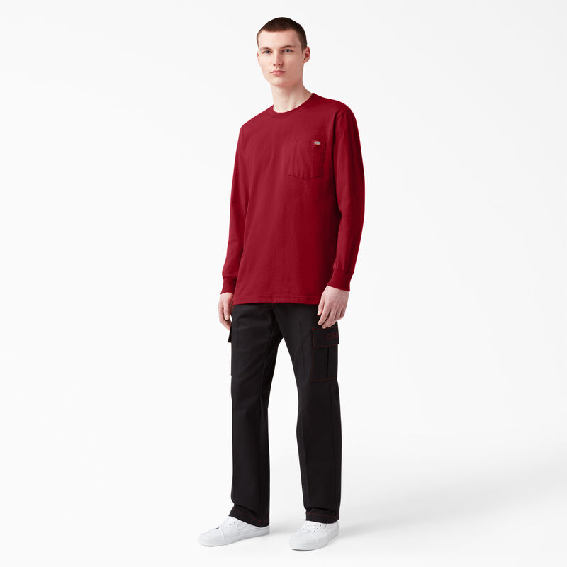 Dickies Heavyweight Long Sleeve Pocket T-Shirt English Red ID-AvBurkzT