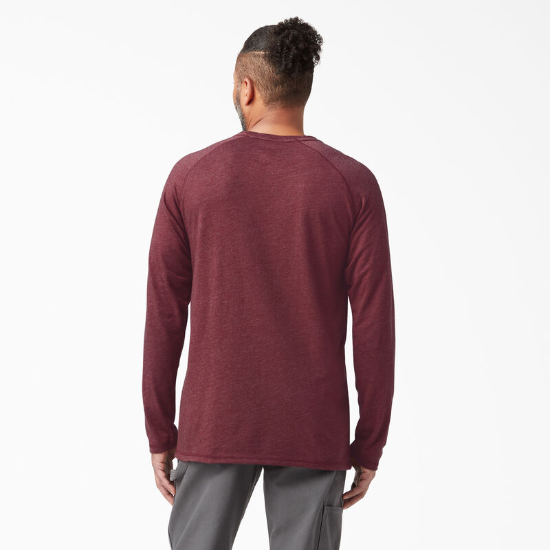 Dickies Cooling Long Sleeve Pocket T-Shirt Burgundy Heather ID-B2osHcMI