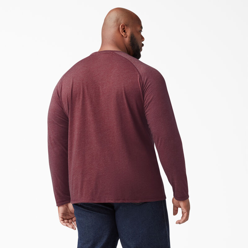 Dickies Cooling Long Sleeve Pocket T-Shirt Burgundy Heather ID-B2osHcMI