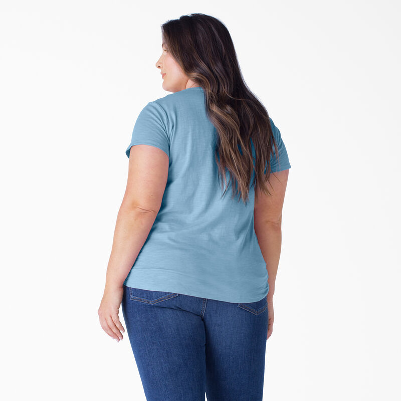 Dickies Plus Short Sleeve V-Neck T-Shirt Dusty Blue ID-BFmPwATs