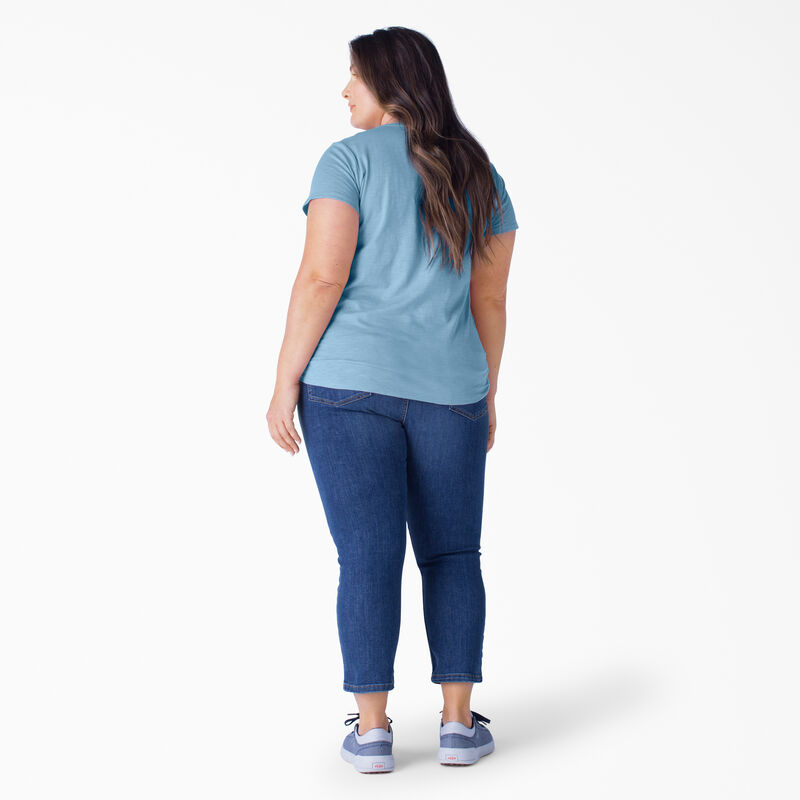 Dickies Plus Short Sleeve V-Neck T-Shirt Dusty Blue ID-BFmPwATs