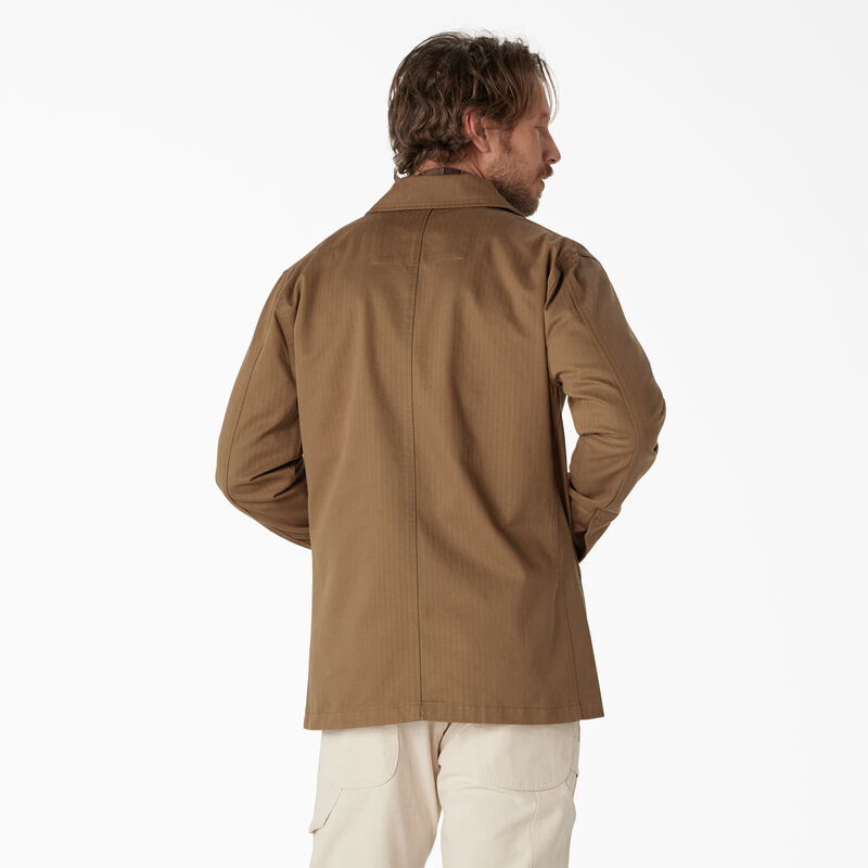 Dickies 1922 Herringbone Jacket Rinsed Timber Brown ID-BV4qQ76c