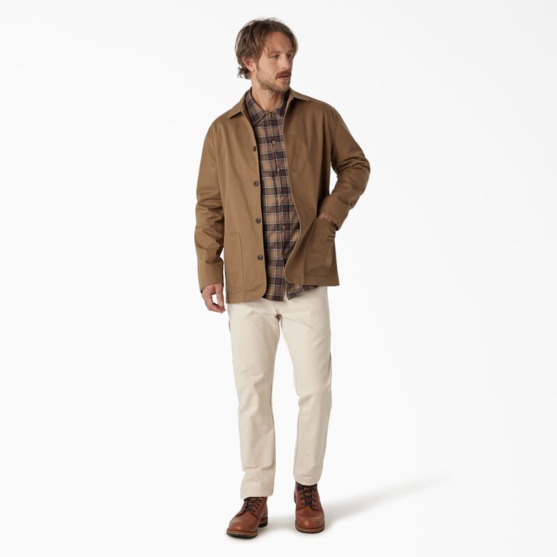 Dickies 1922 Herringbone Jacket Rinsed Timber Brown ID-BV4qQ76c