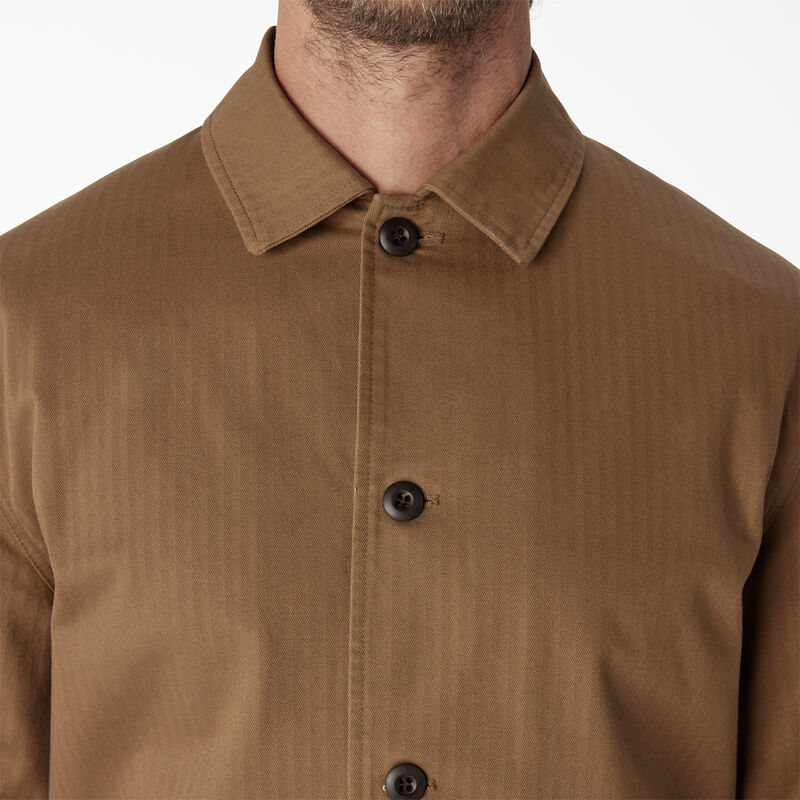 Dickies 1922 Herringbone Jacket Rinsed Timber Brown ID-BV4qQ76c