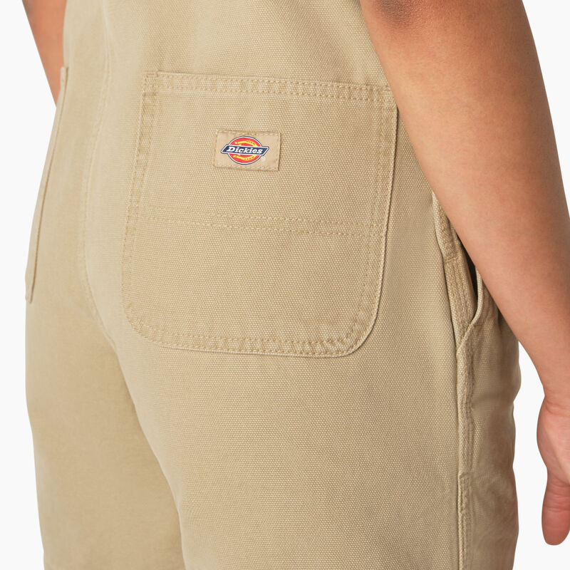 Dickies Relaxed Fit Duck Bib Shortalls Stonewashed Desert Sand ID-BV5rFveD