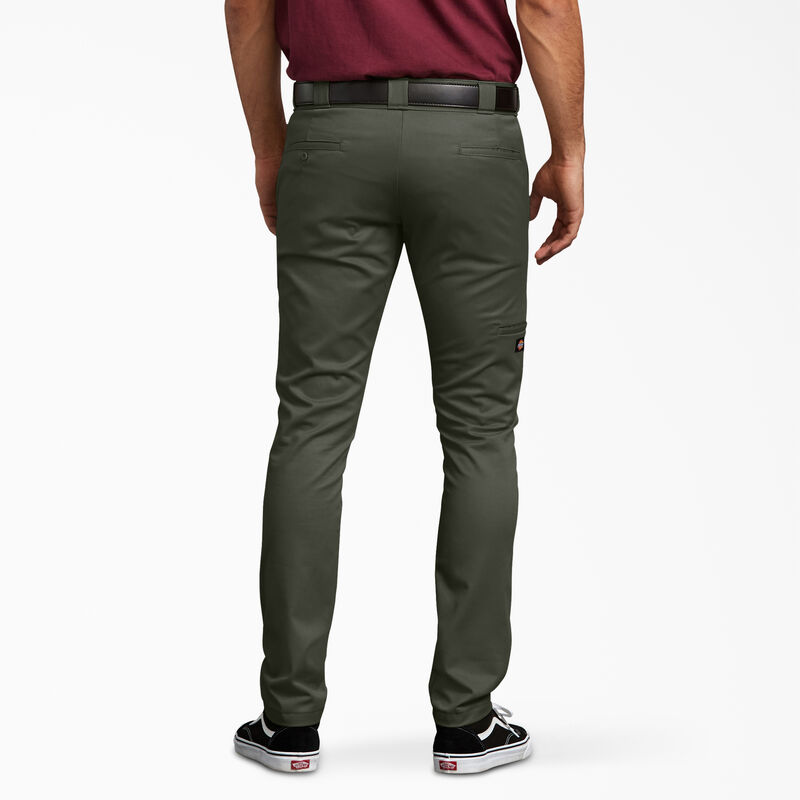 Dickies Skinny Fit Double Knee Work Pants Olive Green ID-BVpHLB0l