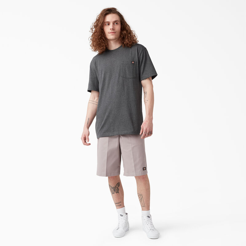 Dickies Heavyweight Heathered Short Sleeve Pocket T-Shirt Charcoal Gray Heather ID-BWrIOWxK
