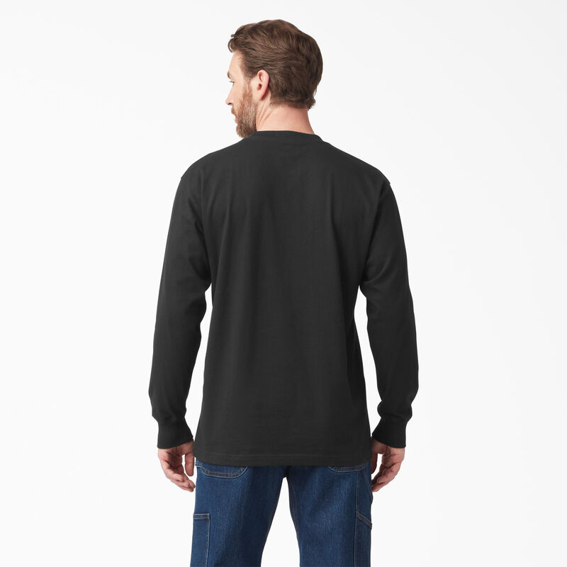 Dickies Tri-Color Logo Graphic Long Sleeve T-Shirt Black ID-BfxCqFWJ