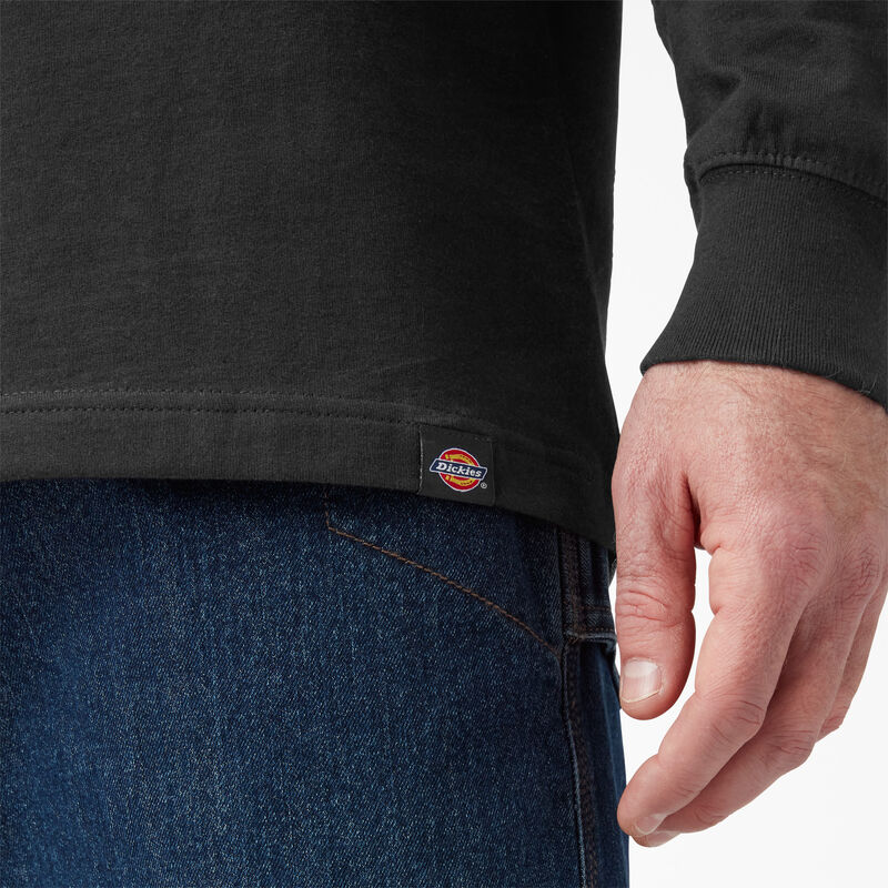 Dickies Tri-Color Logo Graphic Long Sleeve T-Shirt Black ID-BfxCqFWJ