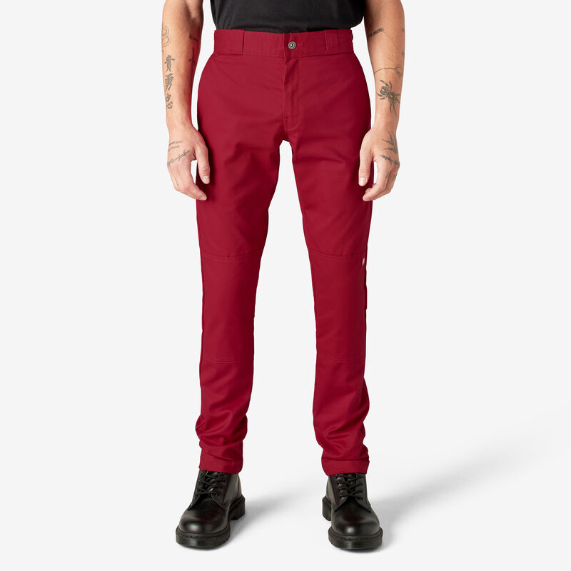 Dickies Skinny Fit Double Knee Work Pants English Red ID-BlHrAiG6