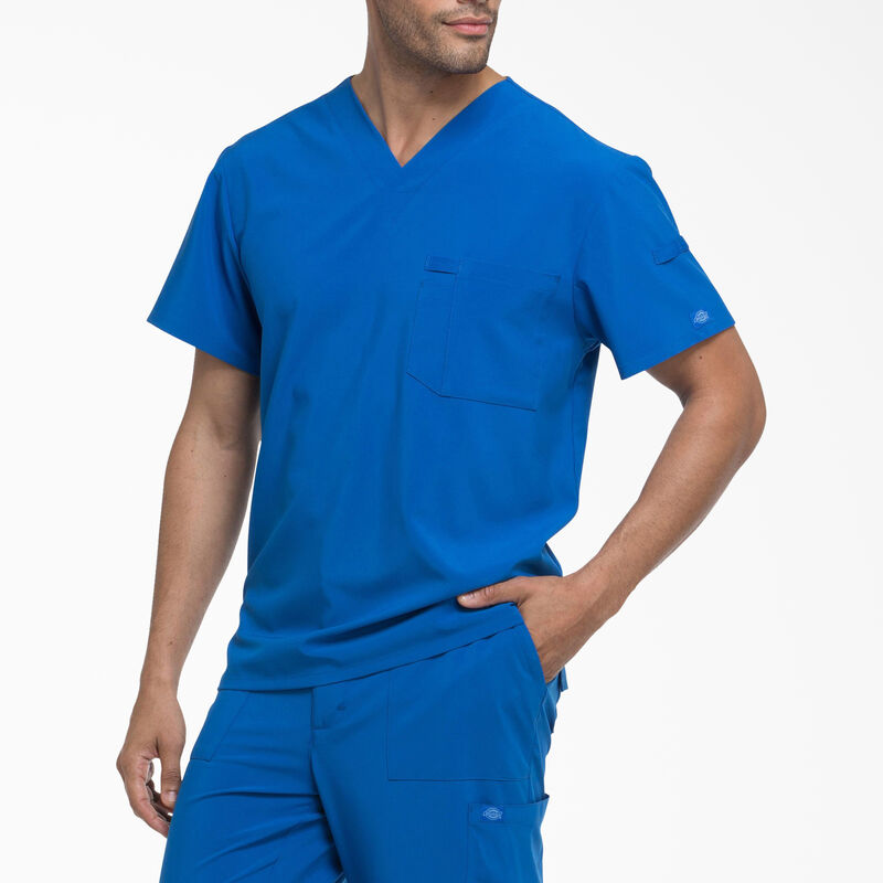 Dickies Men's EDS Essentials V-Neck Scrub Top Royal Blue ID-BrMqXGFU